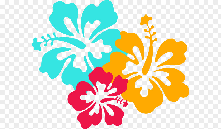 Orange Hibiscus Cliparts Hawaiian Maui Flower Clip Art PNG