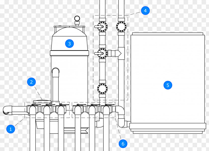 Pool Side Water Filter Swimming Valve Diagram Backwashing PNG