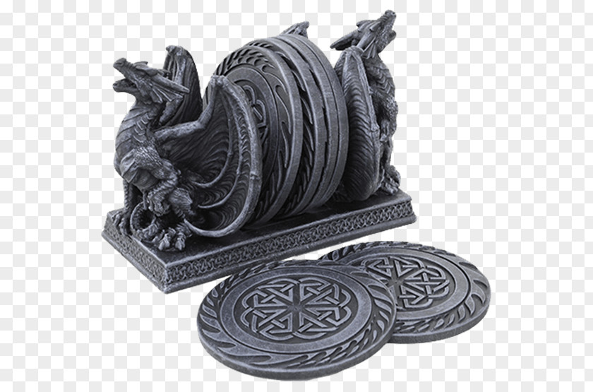 Table Coasters Sculpture Statue Dragon PNG