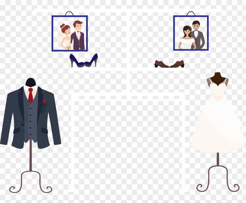 Vector Wedding Elements Drawing Clothing Cartoon PNG