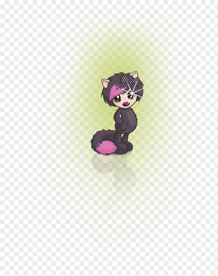 Cat Pink M Figurine PNG