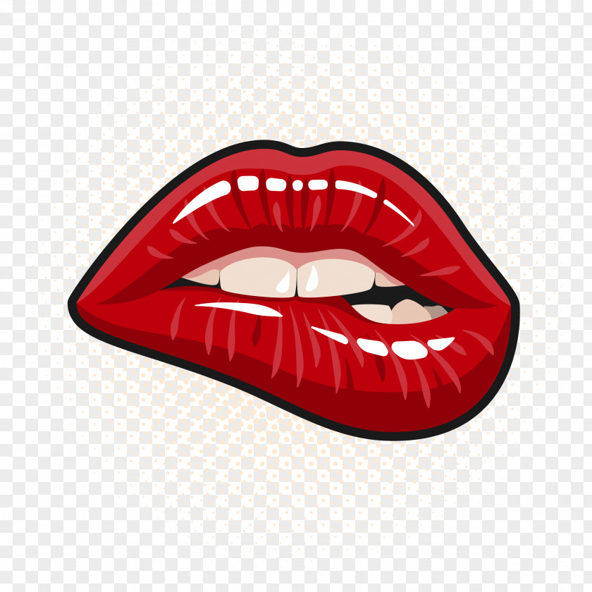 Lip Prints Vector Graphics Royalty-free Clip Art Biting Illustration PNG