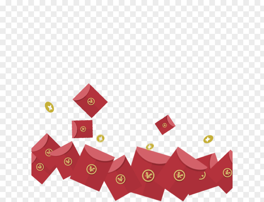 Red Simple Envelope Decoration Pattern Chinese New Year Download PNG