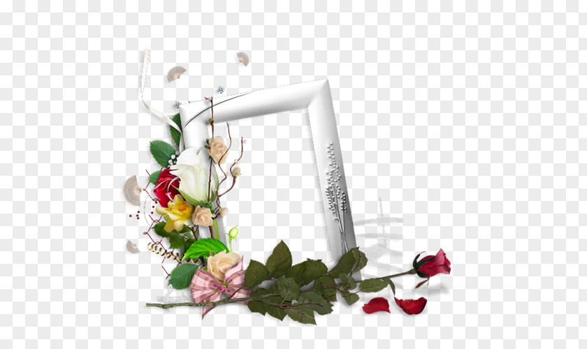 Bingkai Bunga Floral Design Picture Frames PNG