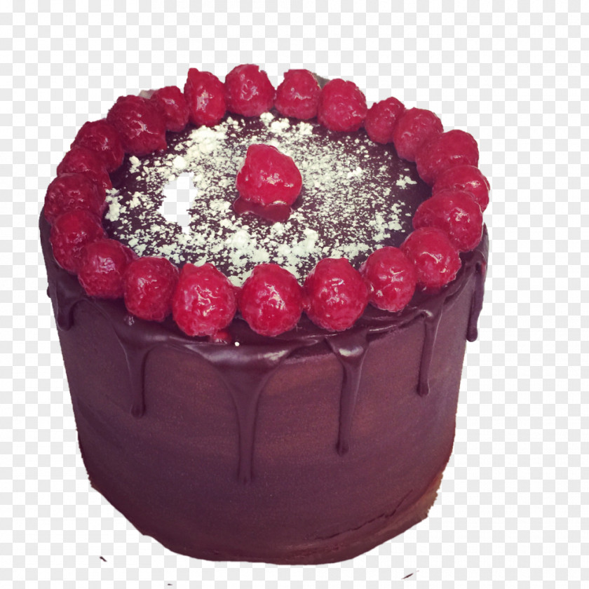 Chocolate Cake Buttercream Raspberry PNG