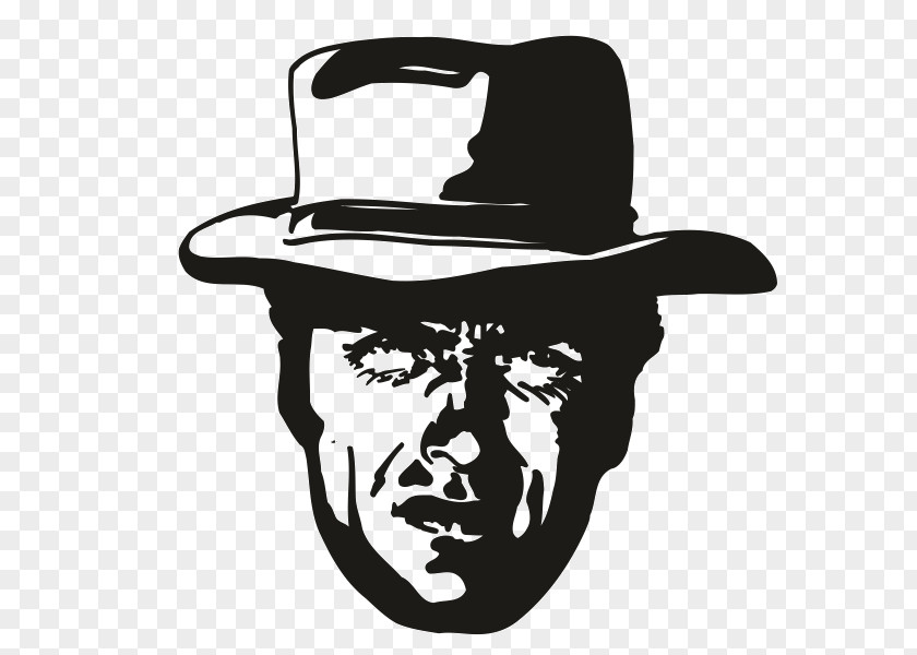 Clint Eastwood Cowboy Hat Silhouette Font PNG