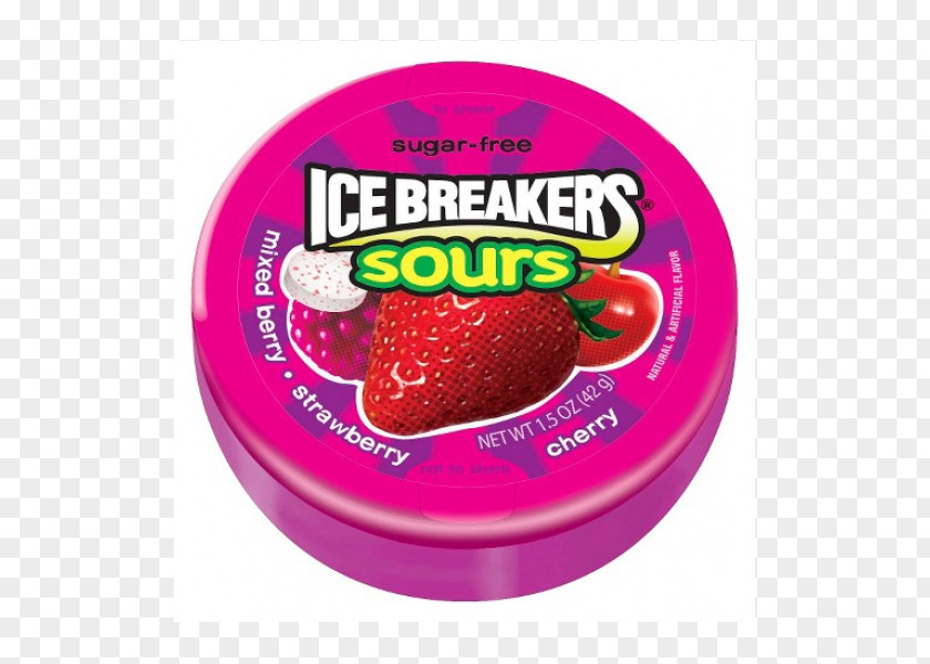 Mint Fruit Sours Ice Breakers Sugar Substitute PNG