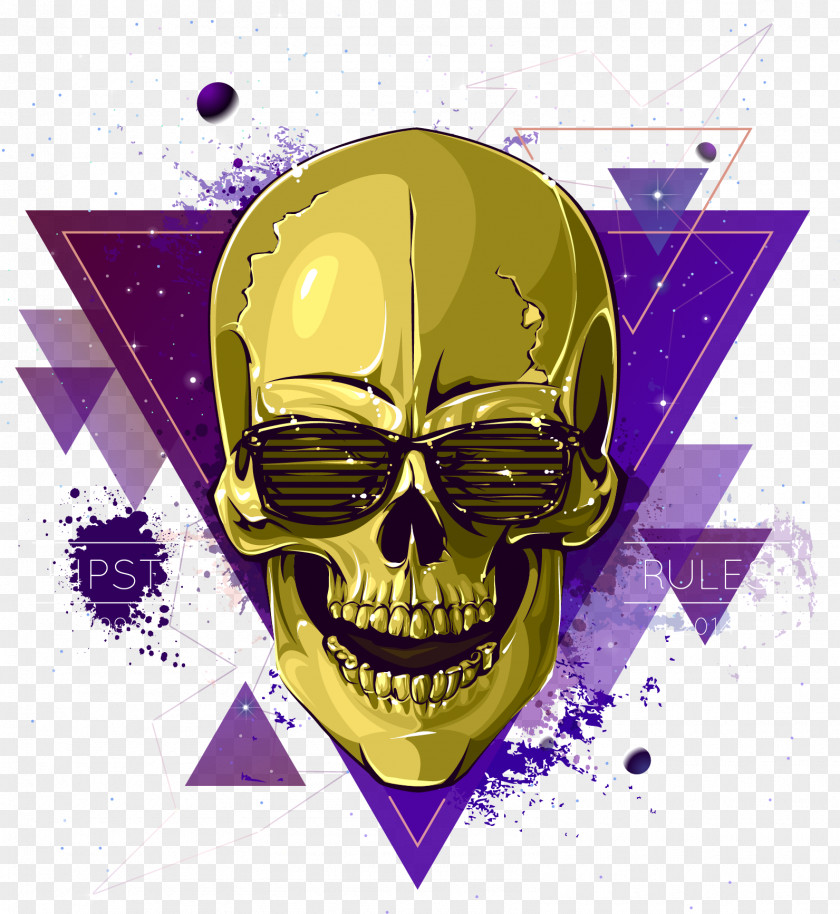 Vector Golden Skull Hoodie Calavera Bluza Gold PNG