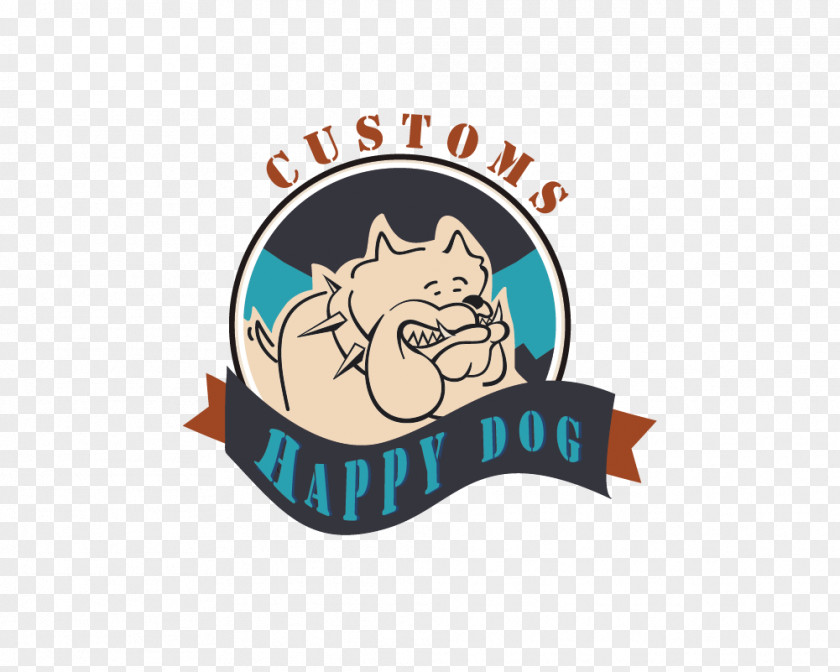 A Playful Dog Logo Headgear Font PNG