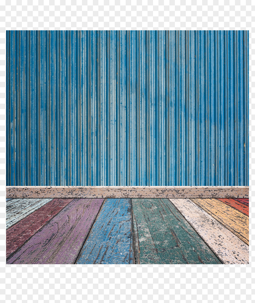 Colorful Wooden Floor Blue Wall Wood Paper Brick PNG