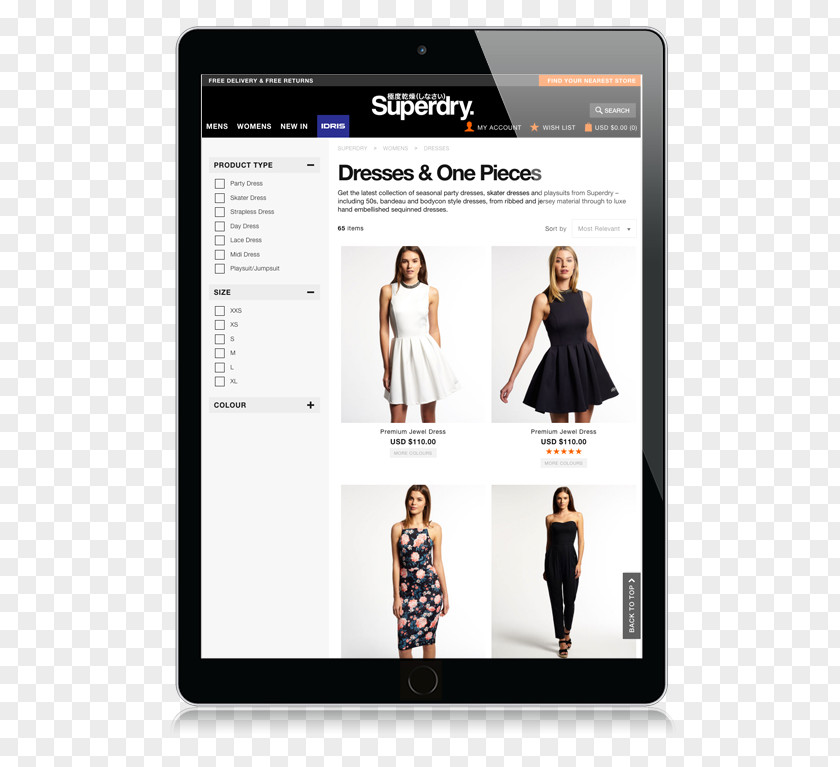 Web Design Fashion Blog Home Page PNG