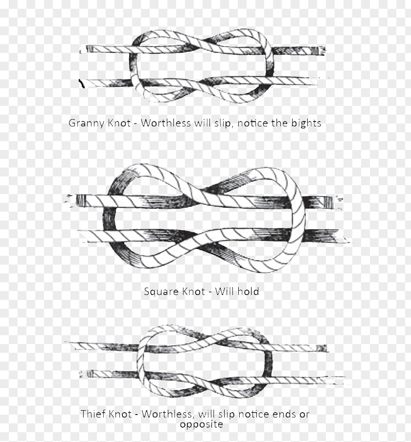 Handcuff Knot Thief Reef Square Sketch PNG