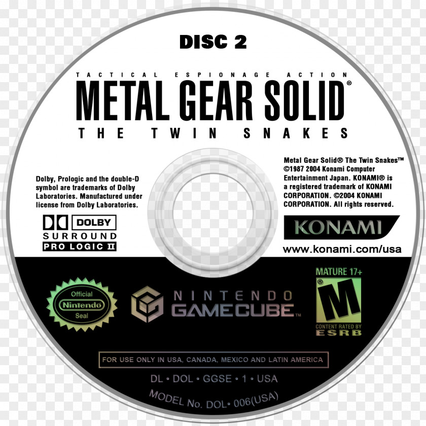 Metal Gear Solid 5 Solid: The Twin Snakes Mario Party 4 GameCube Blood Omen 2 Eternal Darkness PNG
