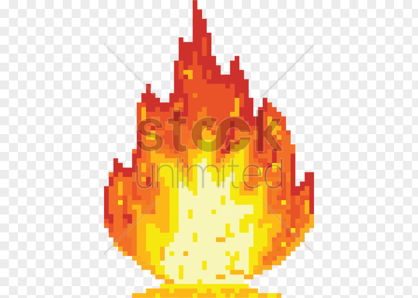 Pixel Vector Art Fire PNG