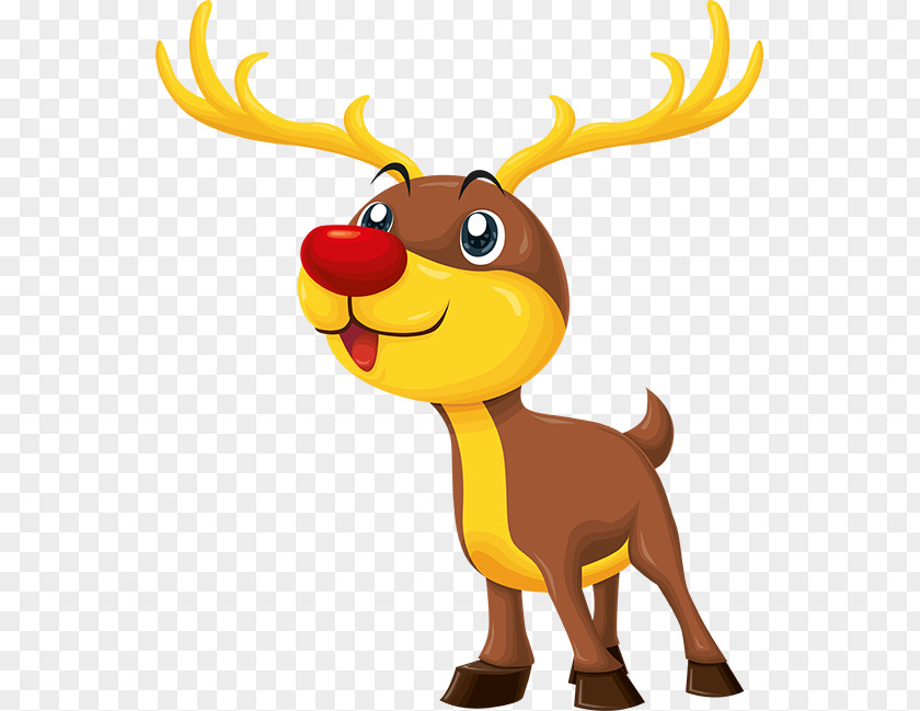 Reindeer Cartoon Christmas Clip Art PNG