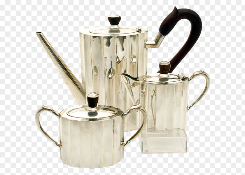 Silver Pot Kettle Mug Coffee Percolator Teapot PNG