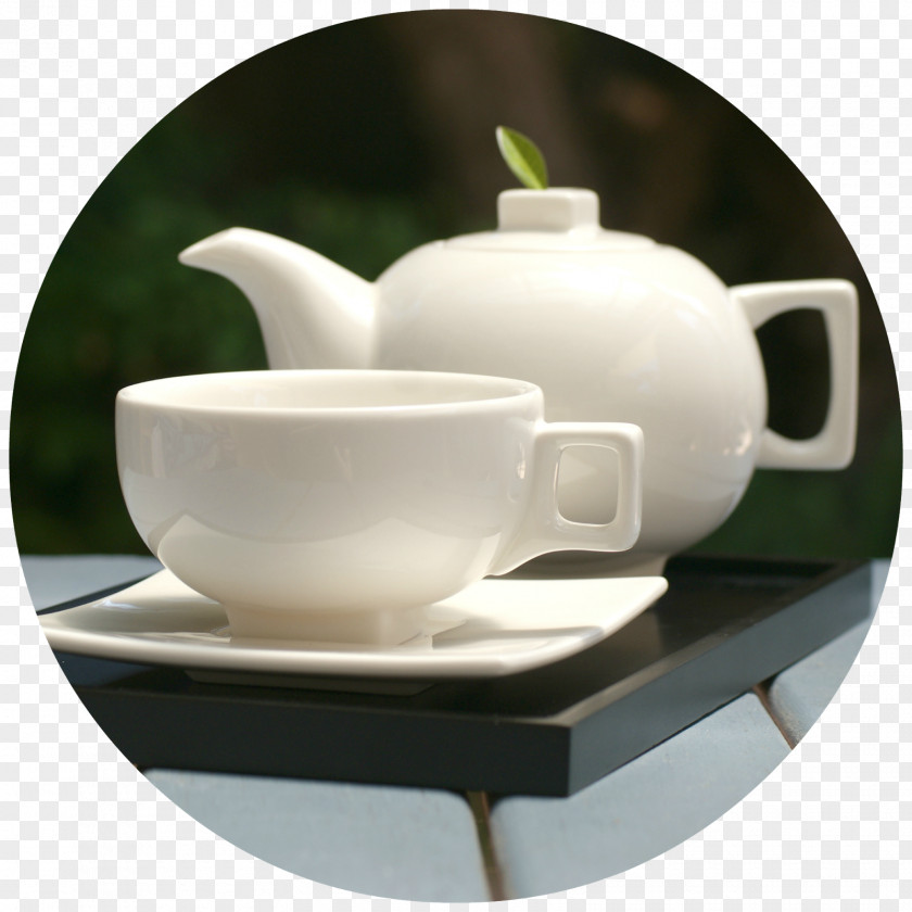 Tea Set Coffee Cup Porcelain Saucer Kettle PNG
