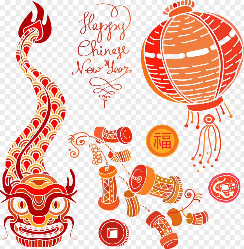 Dragon Chinese New Year Firecrackers Firecracker Zodiac PNG