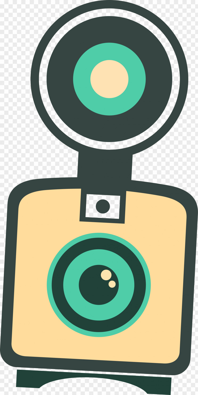 Yellow Minimalist Camera Photography Clip Art PNG