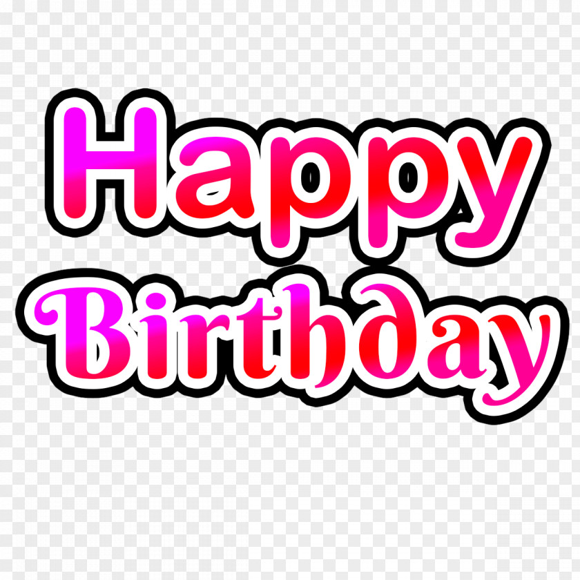 Happy Birthday Picsart Clip Art Brand Logo Line Pink M PNG
