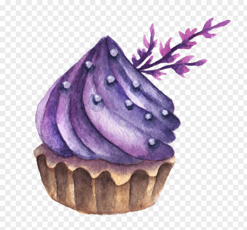Purple Cake Macaron Macaroon Watercolor Painting Dessert PNG
