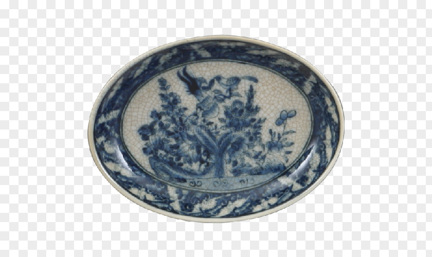 Hard Dough Bread Plate Ceramic Blue And White Pottery Platter Saucer PNG