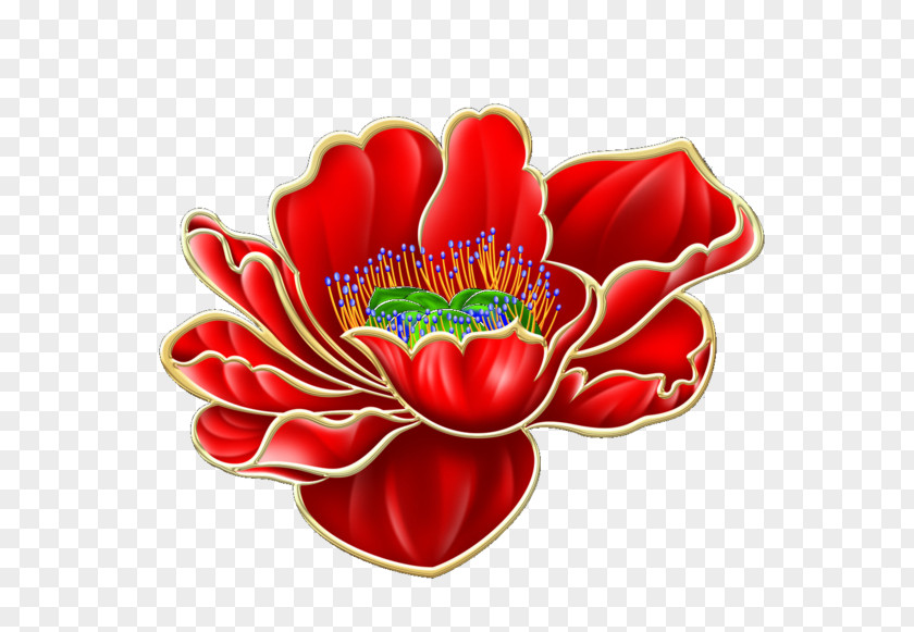 Red Peony Clip Art PNG