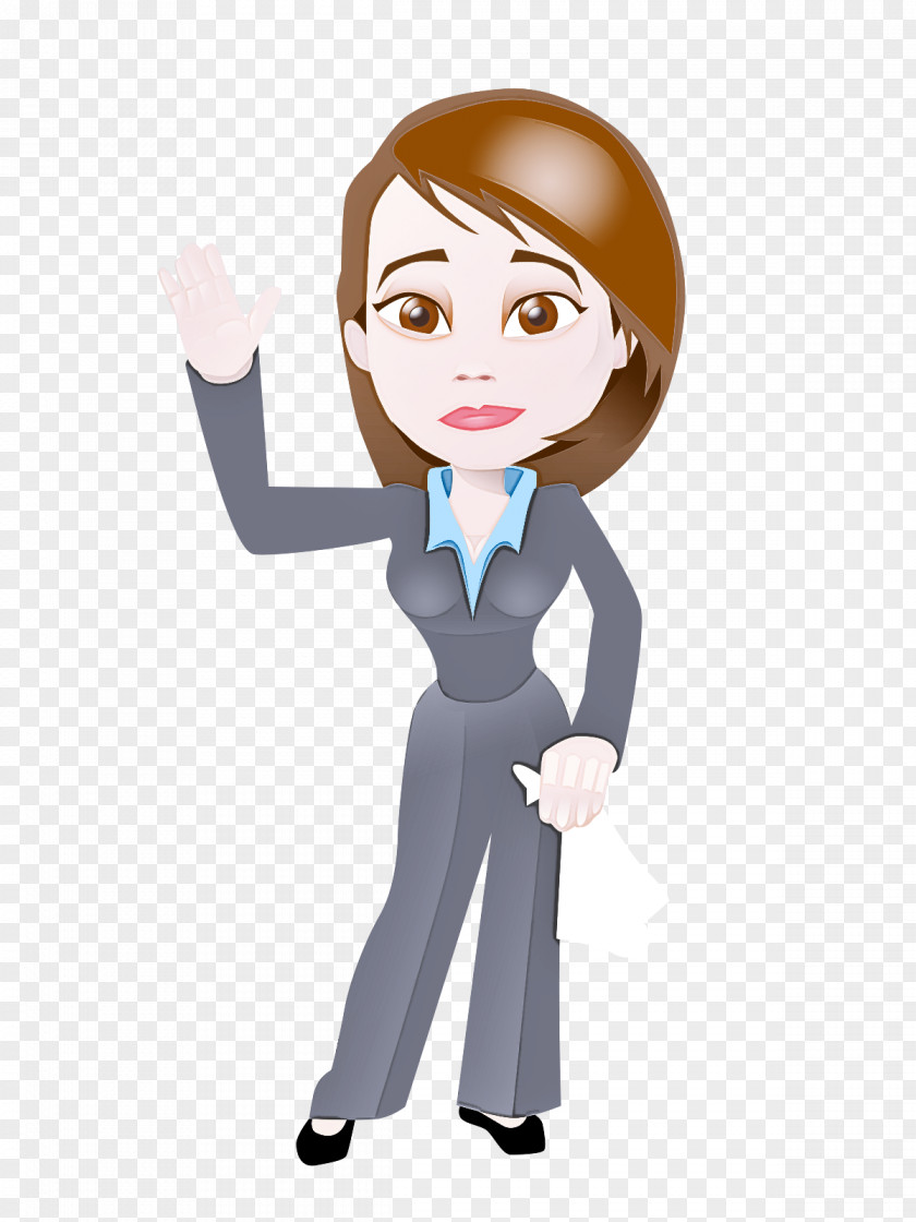 Cartoon Finger Gesture Businessperson Animation PNG