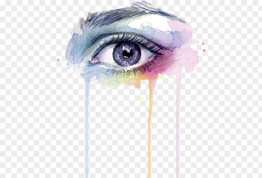 Painting Watercolor Art Eye Drip PNG