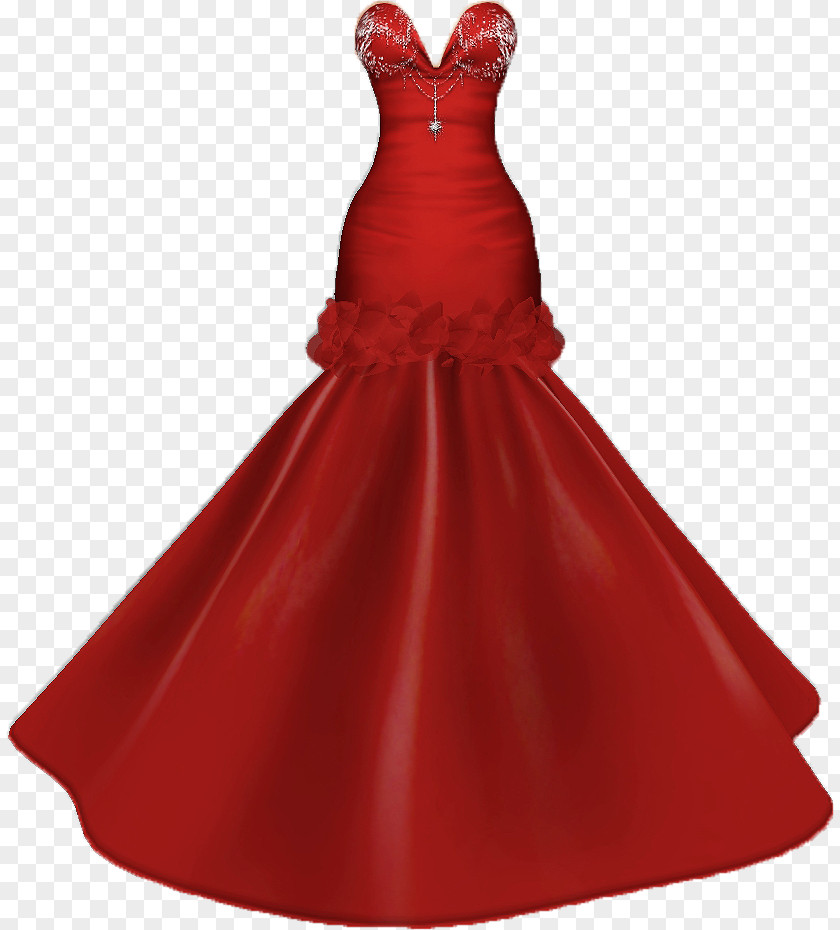 Dress Wedding Ball Gown Red PNG