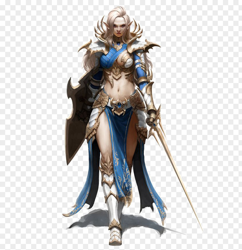 Fantasy Elf Concept Art Female Character PNG