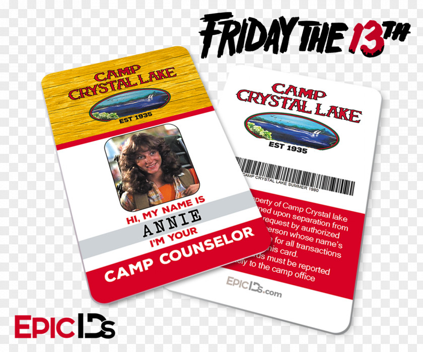 Vintage Summer Camp Counselor Friday The 13th Crystal Lake Movie Prop Sign Product Experience Adventure PNG