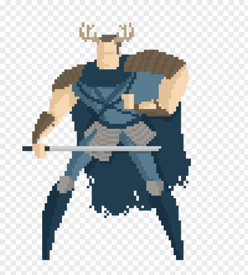 Samurai Pixel Art Concept Pixelation PNG