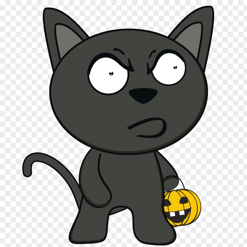 Angry Kitten Halloween Cartoon Dessin Animxe9 Illustration PNG