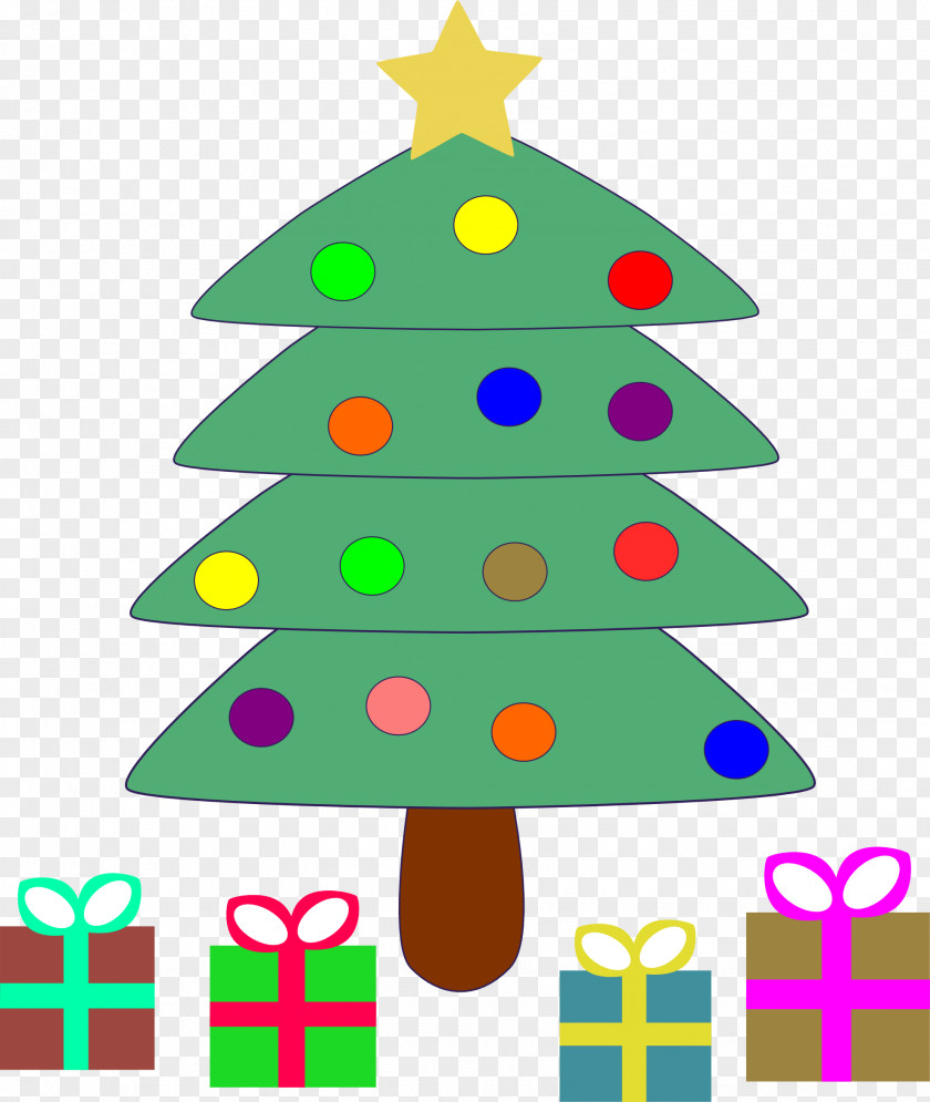 Christmas Tree Gift Clip Art PNG