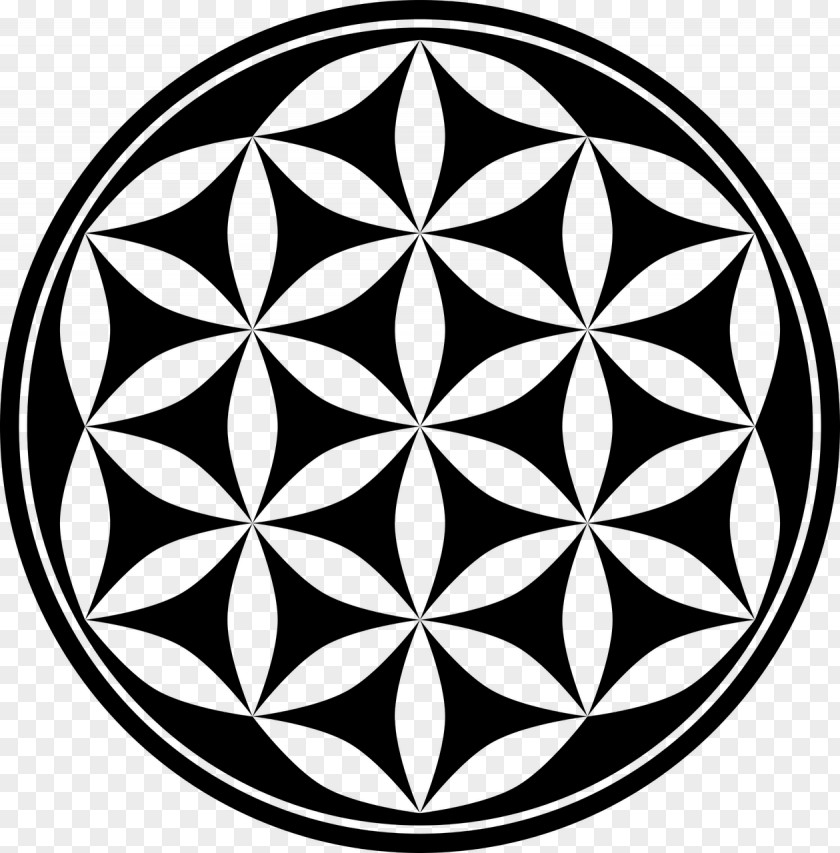 Symbol Overlapping Circles Grid Sacred Geometry Mandala PNG