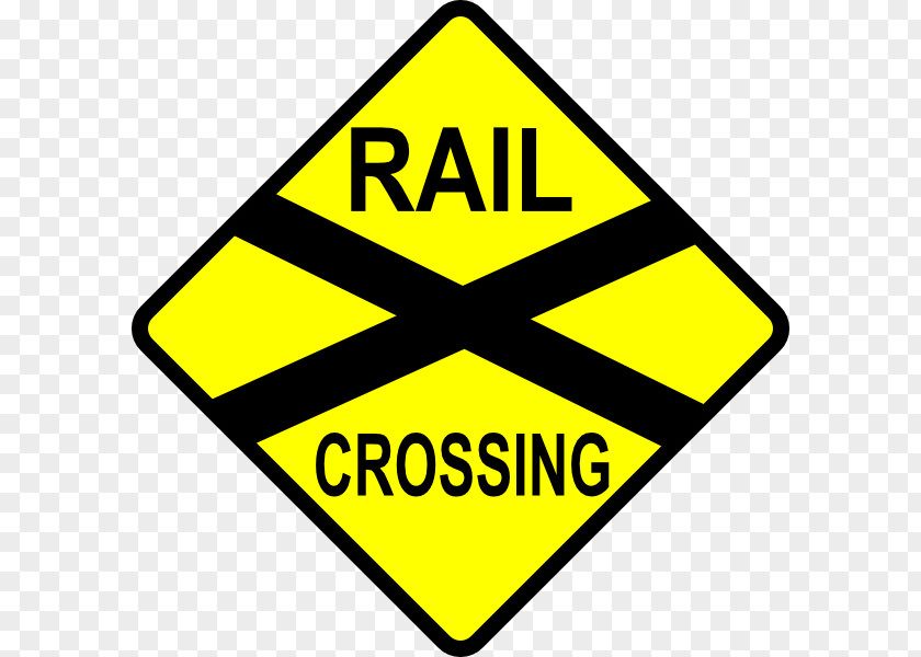 Train Rail Transport Traffic Sign Level Crossing Track PNG