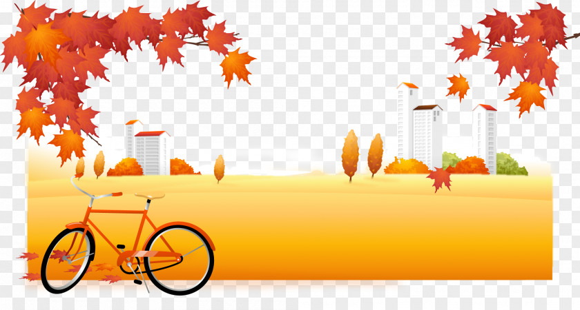 Vector Autumn Background Poster Prime Computer File PNG