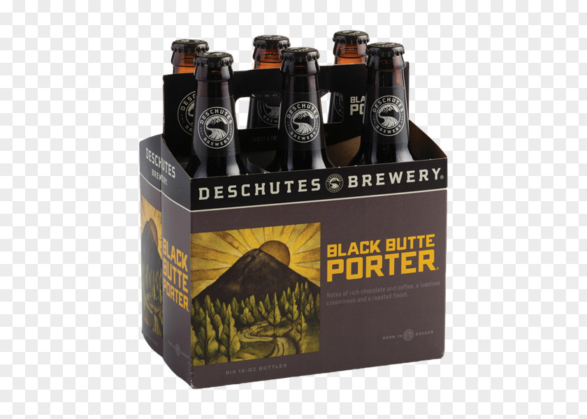 Beer Ale Bottle Deschutes Brewery Black Butte Porter Lager PNG