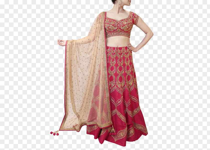 Design Pink M Fashion Silk Dress PNG