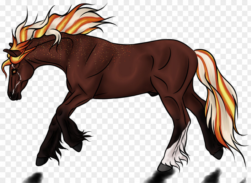 Fire Horse Mane Mustang Pony Foal Stallion PNG