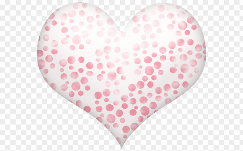 Polka Dot Pink M Heart PNG