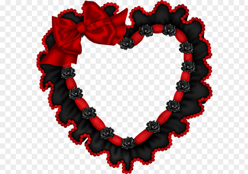 Techno Border Heart Valentine's Day Picture Frames Clip Art PNG