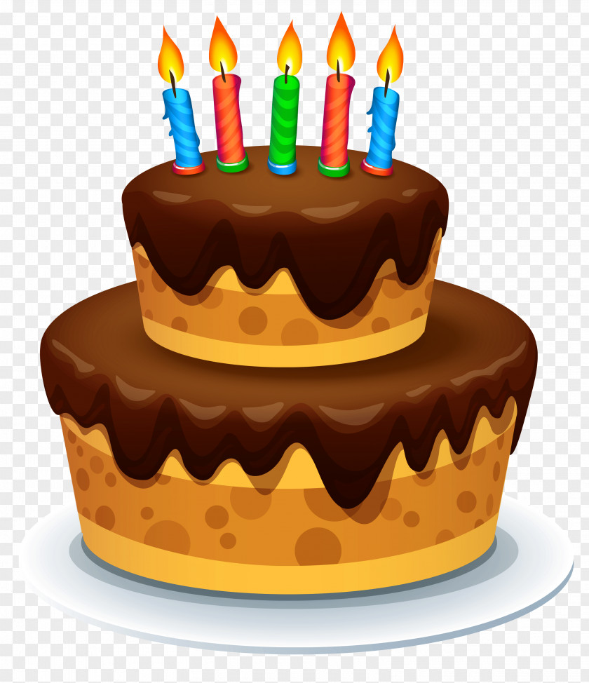 Cake With Candles Clipart Image Birthday Chocolate Clip Art PNG