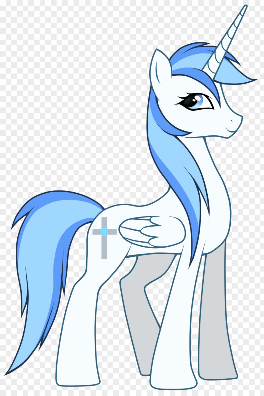 Lovely Parting Line Horse White Art Tail Clip PNG