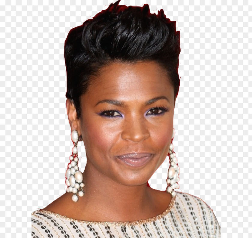 Nia Long Hairstyle Short Hair Pixie Cut Cosmetics PNG