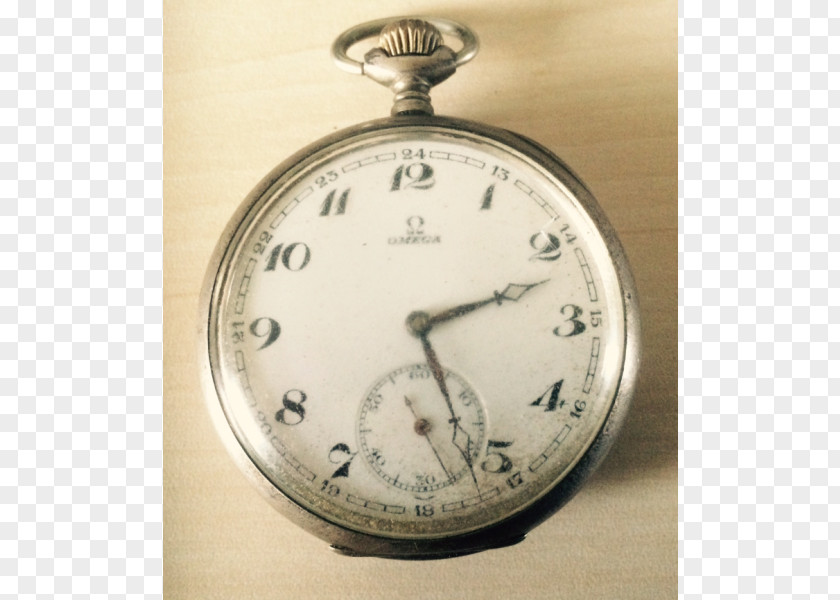 Silver Clock Pocket Watch Frackuhr Omega SA PNG