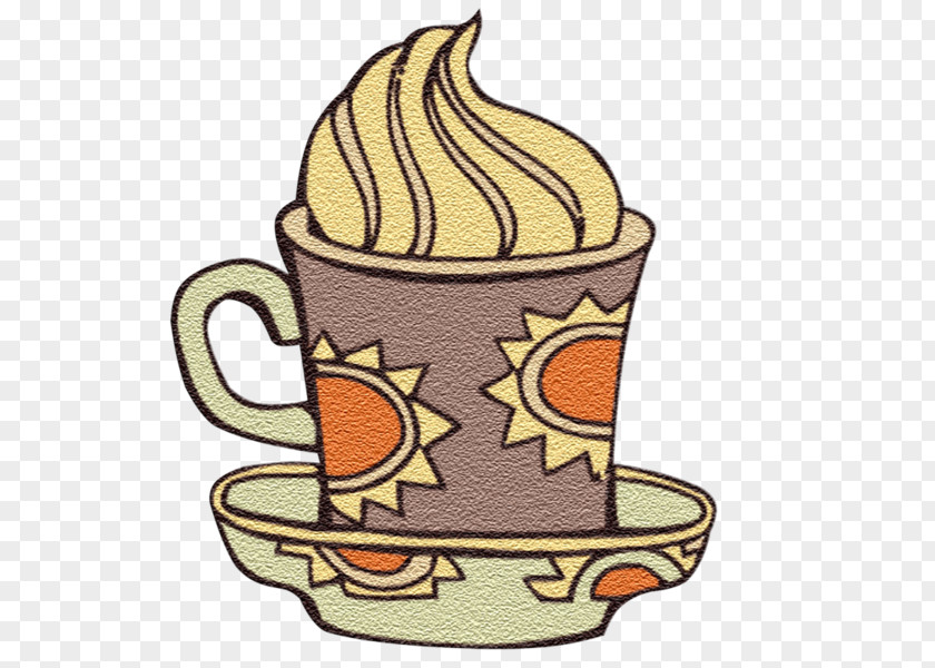 Cartoon Illustration Coffee Cup Decoration Tea Cafe Clip Art PNG
