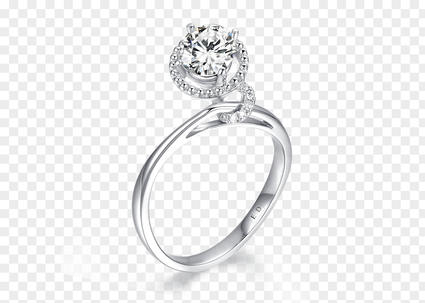 Diamond Wedding Ring Silver Cubic Zirconia PNG