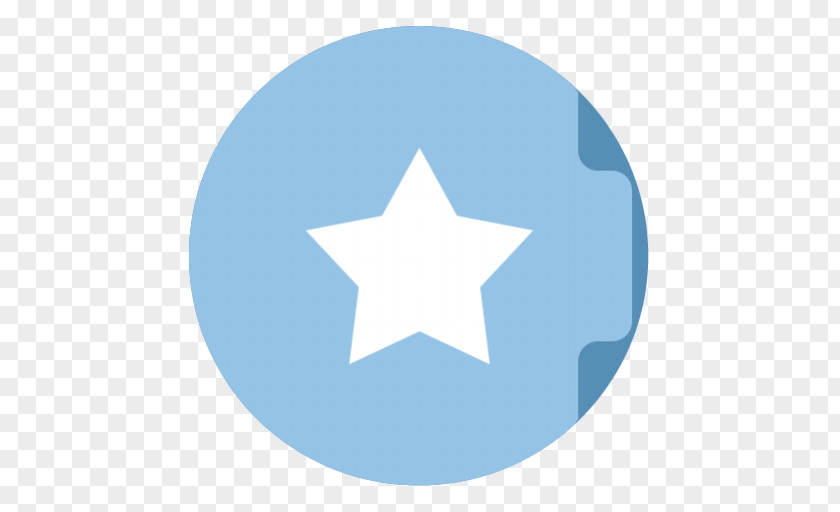 Folder Bookmark Electric Blue Star Point Symbol PNG